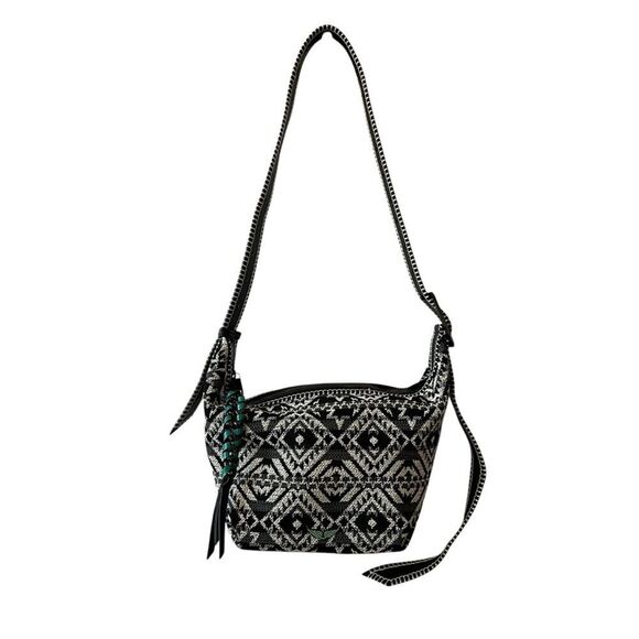 ZADIG & VOLTAIRE LE CECILIA FOLK JACQUARD HANDBAG AZTEC EMBROIDERED BOHO NWT - Picture 3 of 12